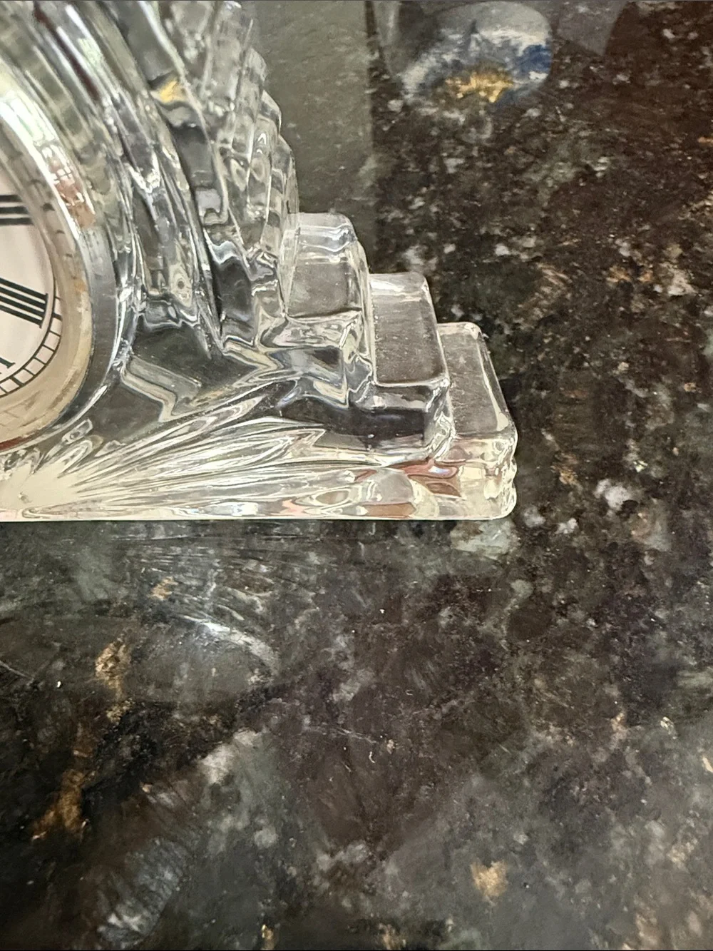 SHANNON Irish Clear Crystal Mantel Clock with Roman Dial